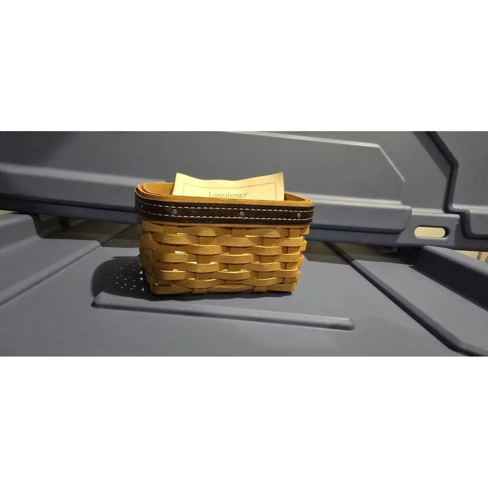 Longaberger 2003 Father’s Day Pocket Change Basket Handmade 5 1/4x4 3/8x3